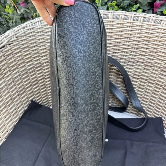 Authentic CHANEL DOME timeless CC double zipper black caviar tote - Picture 7 of 16